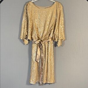 Elegant Gold Sequin Dress